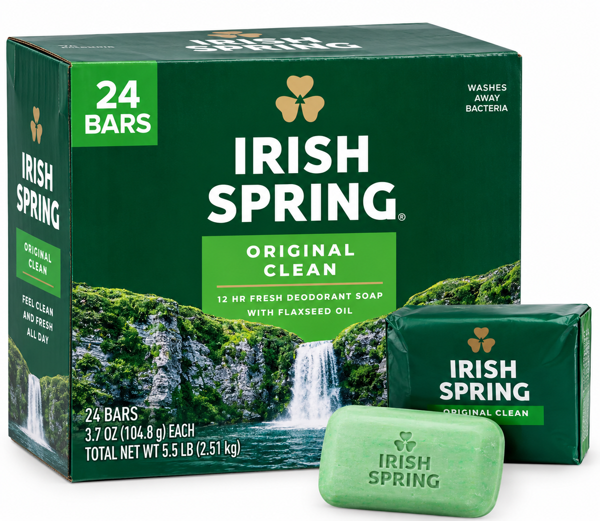 Irish Spring Original Clean Bar Soap 24 Count