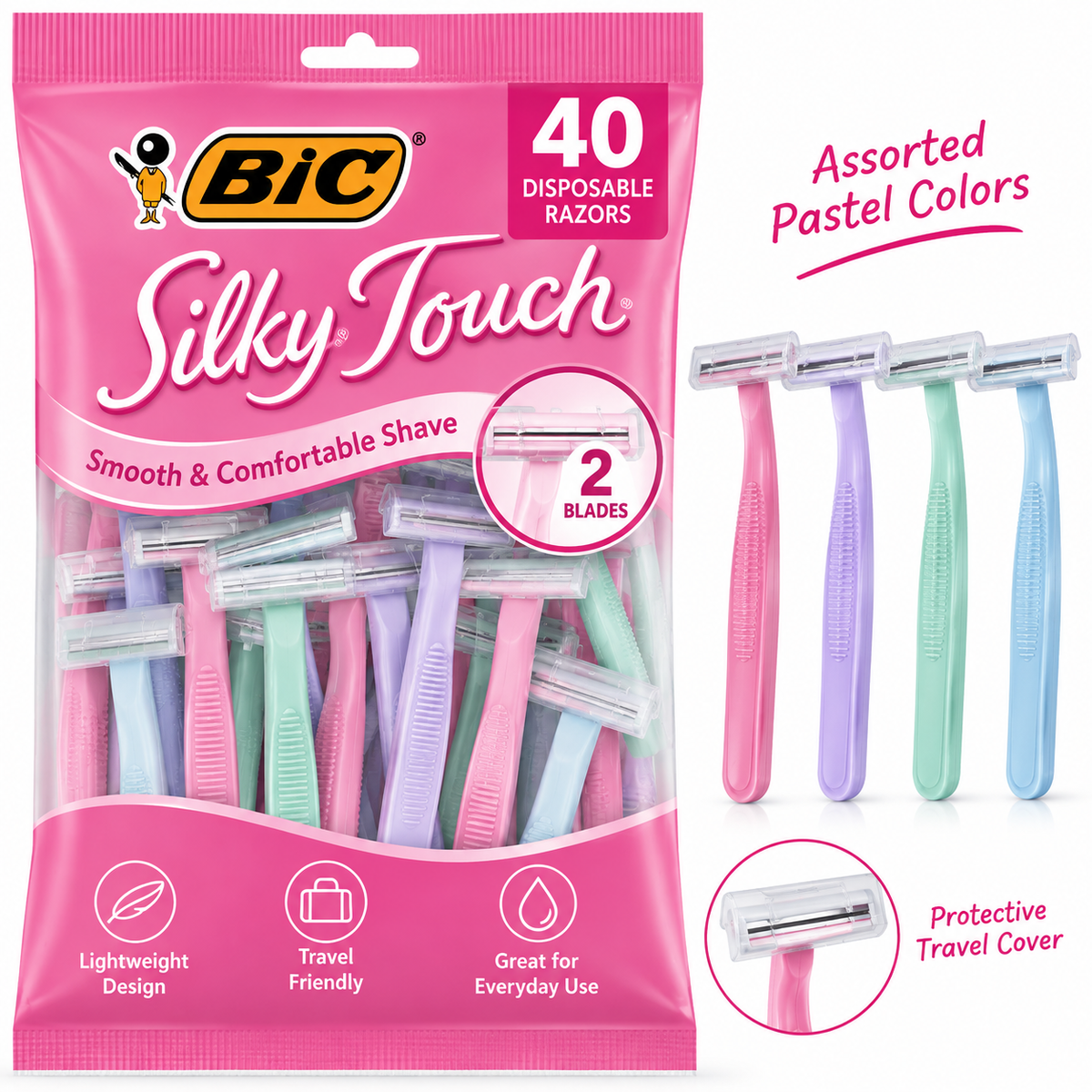 Bic Silky Touch Women's Disposable Razor 40 Count